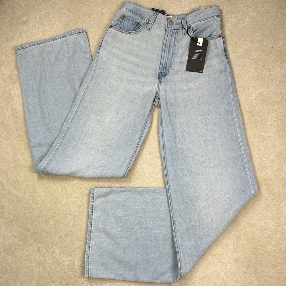 Levi's Women's 26x34 Premium Ribcage Wide Leg Jeans Linen Cotton Lightweight